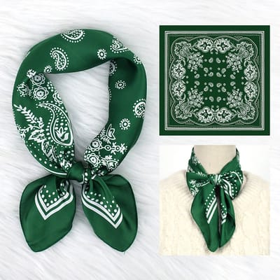 Dames Sjaal - Sjaals - Stola - Vierkante doek - Elegant Stijlvol Dames haar sjaal - Satijn zijde - Hals sjaaltje - Sjaaltje Satijn - Neksjaaltje - Omslagdoek Modesjaals - Neksjaal - Dames Halsdoek -Dame -32，70*70CM