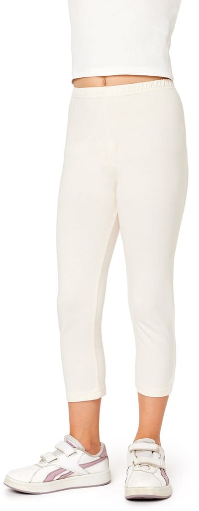 Bellivalini – Leggings – Meisjes – 3/4 Capri – Viscose – Ecru – 122 - BLV-BLV50-280-LE