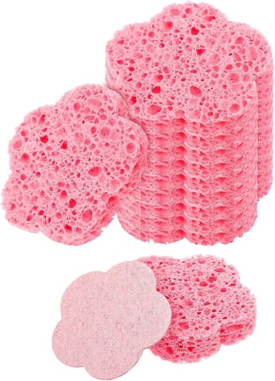 Set van 10 Gecomprimeerde Gezichtsponsen voor Natuurlijke Cosmetica, Exfoliatie, Reiniging en Massage van de Huid