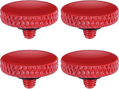 Zachte releaseknop voor camera, geribbelde aluminium sluiterknop voor film en spiegelloze camera's - rood, ideaal voor betere controle en comfort tijdens het fotograferen
