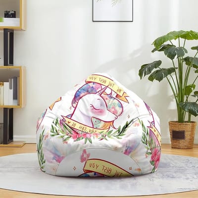 Zitzak Stoelhoes - Luie Bankhoes Knuffel Opbergzak - Speelgoed Organiseren - 2-in-1 Opbergfunctie - 80x90cm - Stijl E