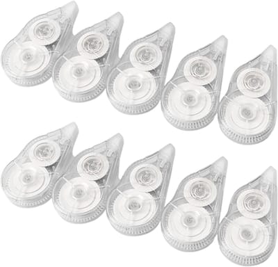 Correctietape - 10 stuks - Correctierollers - Rolcorrector - Adhesive Roller - Mini - Pocket Mouse - Beschermde dop - Corrector - Direct Droog - voor Plakboeken en Ambachten -5mm* 8 M