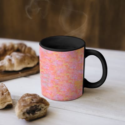 Magische Mok - Foto op Warmte Mokken - Koffiemok - Vloeiend - Olie - Verf - Texturen - Pastel - Magic Mok - Beker - 350 ML - Theemok