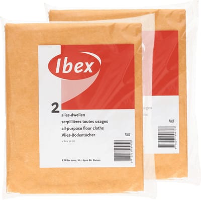 Viscose Dweilen - 4x stuks - 60 x 50 cm - schoonmaakdoeken - oranje - dweiltjes huishouddoekjes
