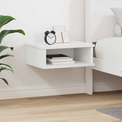 vidaXL - Nachtkastje - Wit - 40 - x - 31 - x - 15 - cm - Bewerkt - hout