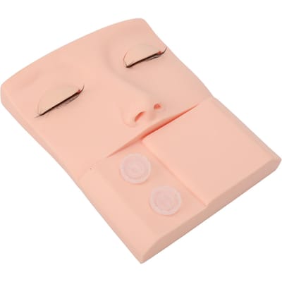 Wimper Mannequin Hoofd Vervangbaar Ooglid Wimperextension Oefen Make-up Training PVC Roze roze