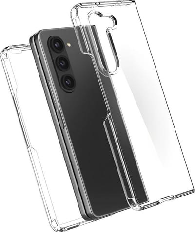 Siliconen hoesje geschikt voor Samsung Galaxy Z Fold 5 | Medium Hard hoes | Clear Beschermhoes Case - Transparant