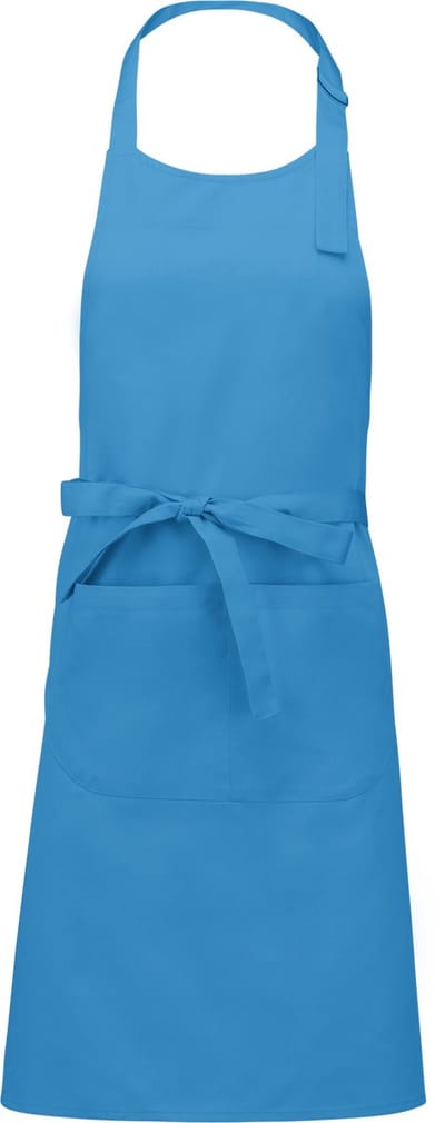 Zazlo® Basic Pro Premium - Comfort in kleur - Keukenschort - 100% katoen - BBQ Schort - Schort - Horecakwaliteit - Unisex - One Size Fits All - Wasbaar op 60° - Licht blauw