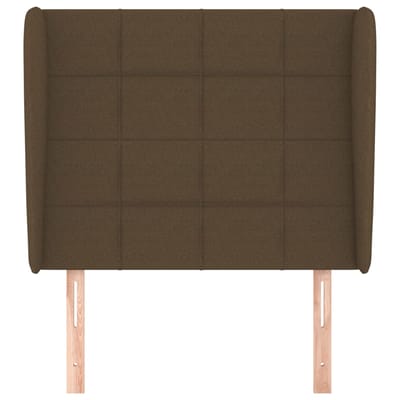 vidaXL - Hoofdbord - met - randen - 93x23x118/128 - cm - stof - donkerbruin