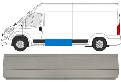 Reparatiepaneel zijpaneel voor Opel Movano 2021-2026 / Links