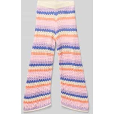 regular fit gebreide broek van katoenmix