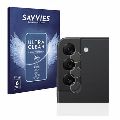 Savvies - Screenprotector voor Samsung Galaxy S22 5G (ALLEEN Camera Lens) - Folie Beschermfolie transparant 6 Stuks