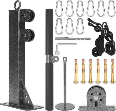 Kracht Trainingsapparaat - Fitness Muurbeugel - Arm Spieropbouw - Stabiele Ijzeren Constructie - 440 x 170 x 95 mm - Zwart