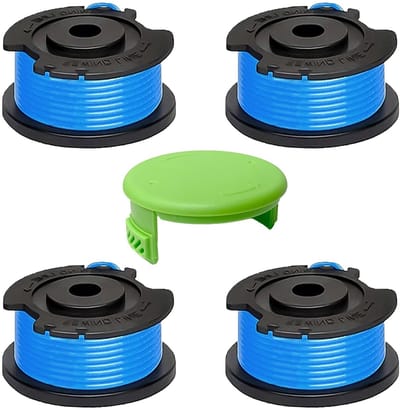 Geschikt voor vervangende spoelen voor grasmaaiers, voor Greenworks 29252/29092, voor Greenworks 18V/24V/40V/60V/80V, voor Greenworks spoelafdekking 3411546A-6 (4 spoelen + 1 dop)