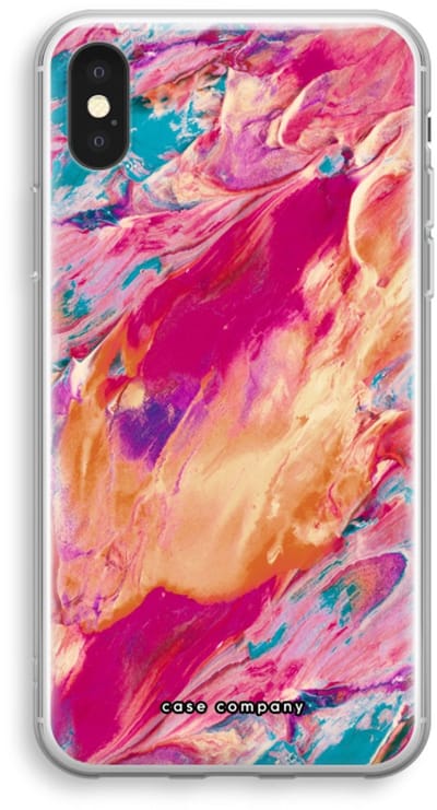 Case Company® - Hoesje geschikt voor iPhone XS hoesje - Pastel Echoes - Soft Cover Telefoonhoesje - Bescherming aan alle Kanten en Schermrand
