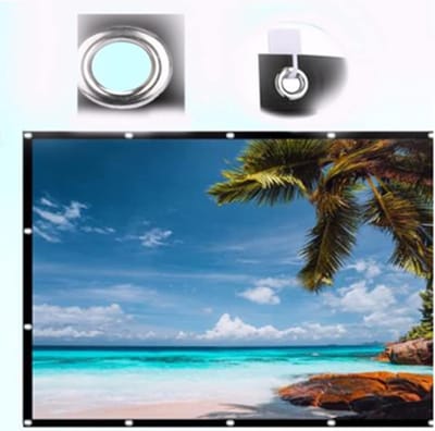 Projectiescherm Opvouwbaar - Filmscherm Muurprojectie - Thuisbioscoop Creëren - 3D HD Beeldkwaliteit - 60-150 Inch - Wit
