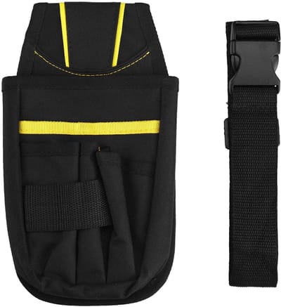 Dailygoods - Elektricien gereedschapstas - Duurzaam - Zwart - 5 vakken - Handige werktas voor technici - Compact en lichtgewicht