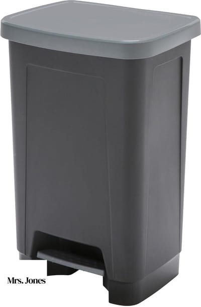Mrs. Jones Step Bin 50 liter met 90° opening voor keuken kantoor slaapkamer badkamer Prullenbak 60 liter