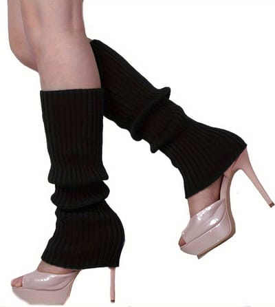 Livano Beenwarmers - Dames - Overknee - Ballet - Wol - Kniekousen - Leg Warmers - Warm - 1 Paar Wit + 1 Paar Grijs