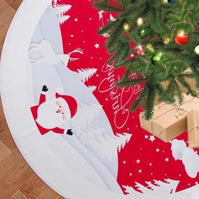 Ronde Kerstboomdeken voor Kerstversiering, Nieuwjaarsdecoratie en Feestelijke Aanrakingen
