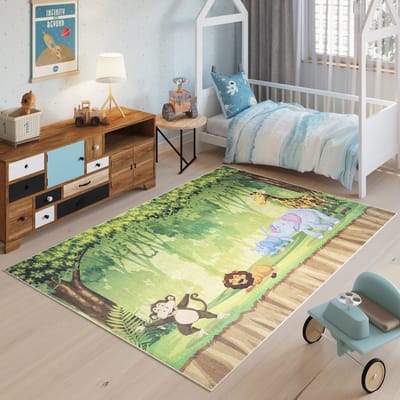 Tapiso Emma Vloerkleed Jeugdtapijt Kinderkamer Kindertapijt Dieren Tapijt Maat- 160x230