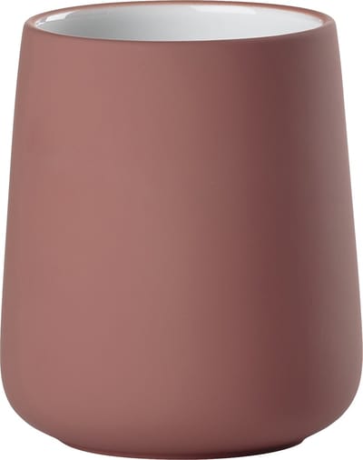 Zone Denmark Nova Tandenborstelbeker - Beker voor Tandenborstels - Tandenborstelhouder - Toilet & Badkamer Accessoires - 10 x 8 cm - Peach Red (rood)