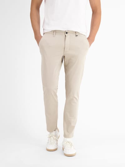 LERROS Basic chino van gestructureerde stof, slim fit , Maat: W29_L36 , Kleur: SANDY BEIGE , 80% katoen, 17% lyocell, 3% elastaan