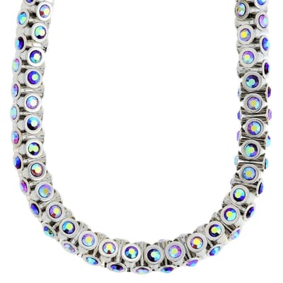 Behave - Zilverkleurige Ketting - Handgemaakt - Feestelijk Glam Effect
