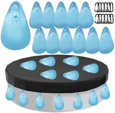 Dailygoods- Zwembadwaterzakken 12 stuks - Zware Waterzakken - PE Materiaal - Waterdicht - Koudebestendig - 23 x 34,3 cm