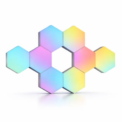 MoodLux Hexagon LED Wandlamp RGB - Game Verlichting - Muziek Sync & Ritme - Koppelbare LED Panelen - Upgrade voor je Game Setup - 3 Panelen