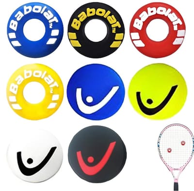 Dailygoody - Trillingsdempers Tennis - Siliconen Schokdempers - Grappig Design - Geschikt voor Tennis, Squash en Badminton - 8 Stuks - Perfect voor Te..