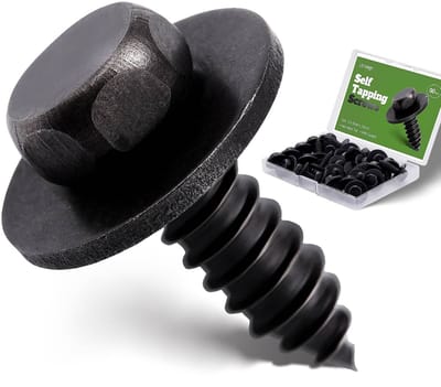Dailygoods- Zelftappende Schroeven 50 Stuks - 5.5-6mmx19mm - Hex Head - RVS - Voor Hout/Metaal/Plastic - Met Pakking