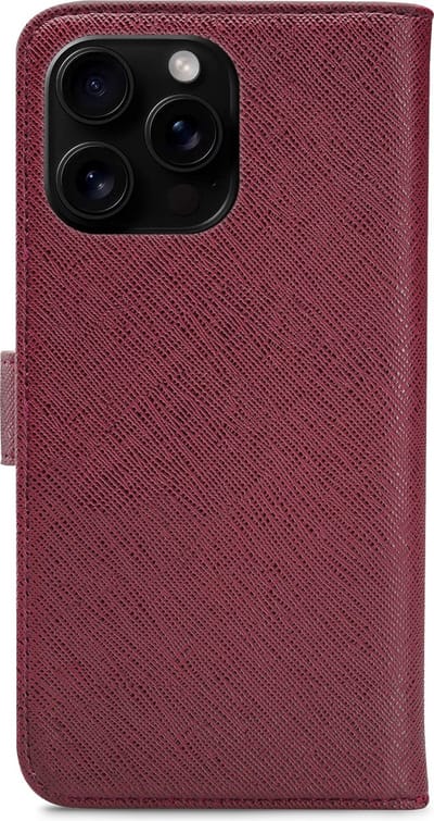 My Style Telefoonhoesje geschikt voor Apple iPhone 16 Pro Hoesje | My Style Flex Wallet Bookcase Portemonnee | Pasjeshouder voor 3 Pasjes | Telefoonhoesje voor Pinpas / OV Kaart / Rijbewijs - Bordeaux | Bordeaux rood