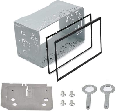 Universeel Dubbel DIN Autoradio Montageframe Set met Beugels en Sleutels