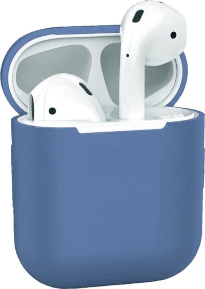 AirPods Hoesje voor Apple AirPods 1 & 2 – Nachtblauw - Siliconen Beschermende Case