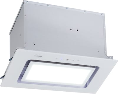 Klarstein Onderbouw-afzuigkap, Inbouw-afzuigkap plat met vaatwasserbestendig aluminium vetfilter, 506m³/u luchtstroom, LEDs, Afzuigkap van staal, Afzuigkap zonder afvoerbuis