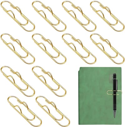 Dailygoods- Penclip Metalen - Multifunctionele Paperclip - Bladwijzer - Draagbare Pennenhouder - Lichtgewicht - Organiseer je Pennen