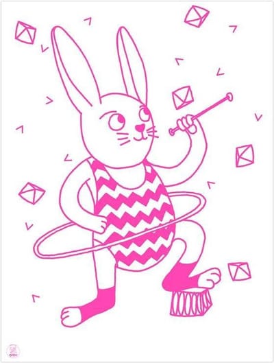 OMY - GLOW IN THE DARK POSTER - BUNNY