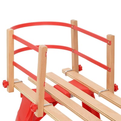 vidaXL - Rugleuning - voor - slee - multiplex - rood