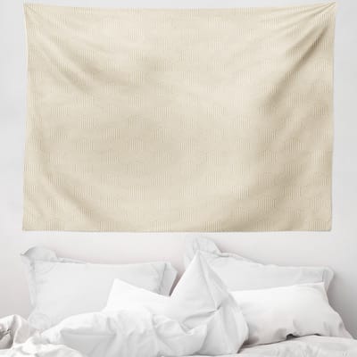 ABAKUHAUS Geometrisch Wandtapijt, Omgekeerde Y-vorm, 150 x 110 cm, Ivoor