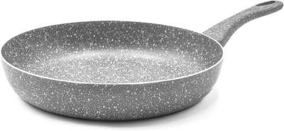 Antiaanbakpan met Aluminium Handgreep, Pietra Rara Bodem, 32 cm, Grijs