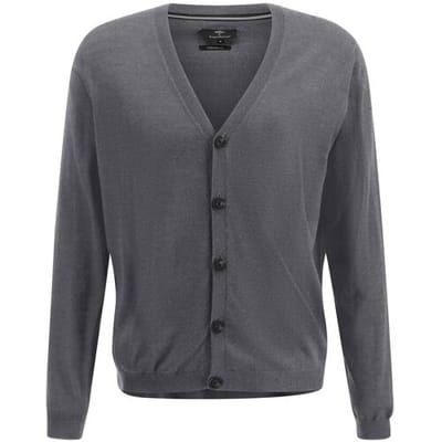 Fynch-Hatton Vest Cardigan Buttons Merino Steel / male