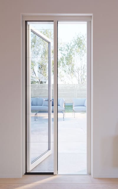 Bruynzeel plissévliegendeur - plisséhordeur S900 B 96x197-200 cm wit