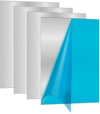 Aluminium Platen - Metaal Plaat - Modelbouw - Dubbelzijdige Beschermfolie - 30x20 cm - Aluminium