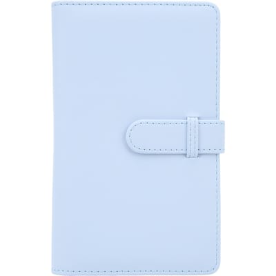 3 Inch 108 Vakjes Fotoalbum PU Leer Mini Fotoalbum voor Filmkaartjes Visitekaartjes blauw