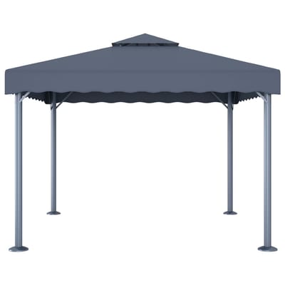 vidaXL - Prieel - 300x300 - cm - aluminium - antraciet