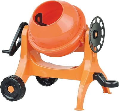 Betonmixer voor Kleintjes - 24 cm Oranje Cementmixer voor Strand en Zandbak
