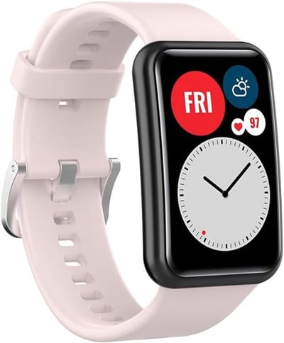 Zachte siliconen sportarmband voor Huawei Watch Fit - vervangband voor smartwatch, comfortabel en duurzaam, geschikt voor mannen en vrouwen