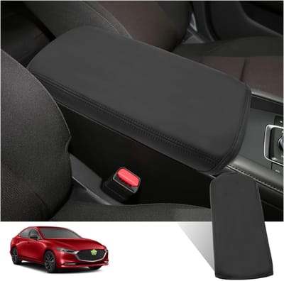 Center Console Armsteunhoes voor Mazda3 2019-2026 - Kunstleer, Zwart, Bescherming en Comfort voor Interieur