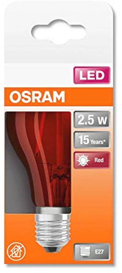 E27 LED Lamp Rood 3000K 2,50W - Helder en Energiezuinig